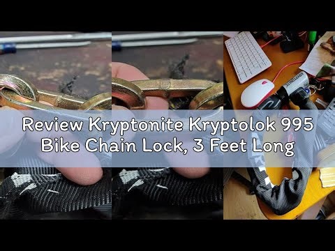 Review Kryptonite Kryptolok 995 Bike Chain Lock, 3 Feet Long Heavy Duty Anti-Theft Sold Secure Gold