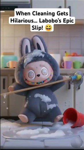 When Cleaning Gets Hilarious… Labobo’s Epic Slip! 😆. #Labobo #FunnyVideo#Comedy #LOL#LaboboMadness