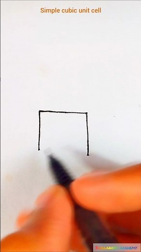 How to draw simple cubic unit cell class 12 #shorts