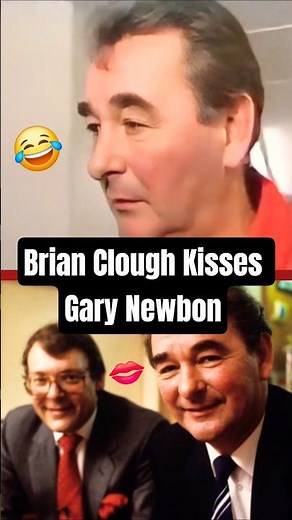 Brian Clough Kisses ITV Interviewer Gary Newbon 1990