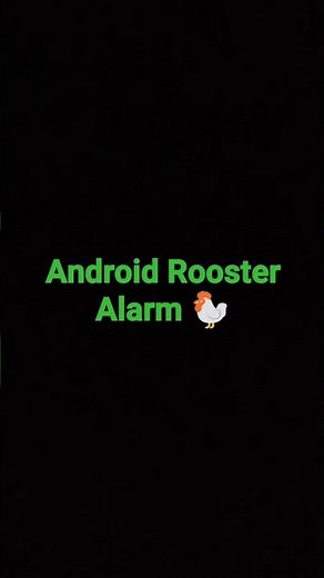 Android Rooster Alarm 🐓 #shorts