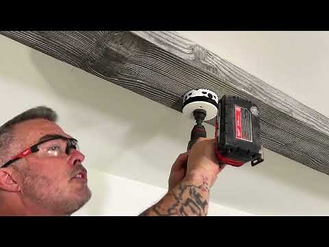 Faux Wood Beam Installation with Recessed Lighting | Easy DIY Ceiling Upgrade by Skip Bedell