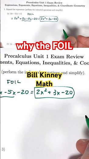 WHY does the FOIL Method WORK?