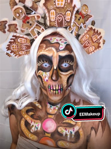 Do you know the muffin man? #christmasmakeuplook #contentcreator #creativecontent #creativemakeup #christmasmakeup