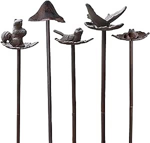 Heavy Duty Aluminum Garden Hose Stakes - Set of 5, 19 Inches Tall by Carver's Olde Iron