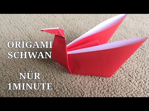 Origami Schwan Einfach - Schwan aus Papier - Origami Falten - Origami Swan - Schwan papier