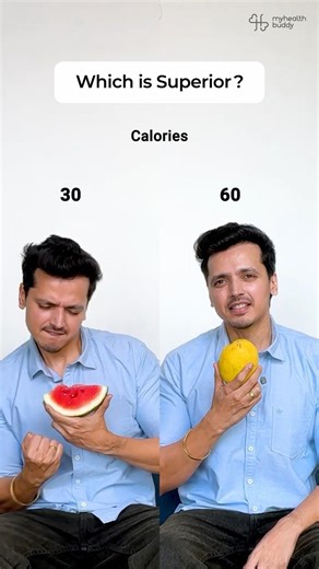 Mango 🥭 vs Watermelon 🍉 | Best for Fat Loss? 🤔 #weightloss #nutrition #fruits #myhealthbuddy