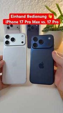 One-handed operation: iPhone 17 Pro Max vs. 17 Pro 👀 #iphone17promax #iphone17pro