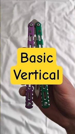 Basic Vertical – basic level #balisong #butterflyknife #butterflyknifetricks #flipping #barracudav2