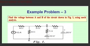 Problem:Find the voltage between points A and B in the given ... | Filo
