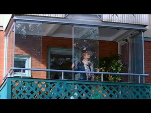 balcony glazing system with tempered glass