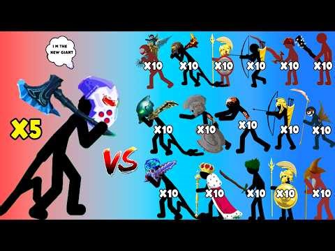 New Vip Giant Update Skins Vs All Skins Units Army | Stick War Legacy | Who Will Win?