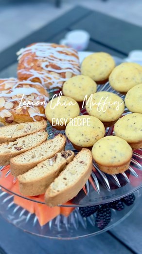 Lemon Chia Seed Muffins 🍋 Ella and I have a tea party around Mother’s Day every year and we always have my lemon chia seed muffins! They are sweet and moist with a little bit of crunchy texture from the chia seeds. If you love the crisp, refreshing taste of lemons, you’ll love this recipe! Perfect for a Mother’s Day brunch! Ingredients: 2 cups all-purpose flour 1 1/2 tsp baking powder 1/2 tsp baking soda 1/2 tsp salt 2 1/2 tbsp chia seeds 3/4 cup granulated sugar 4 tbsp butter 4 tbsp oil 1 1/2 
