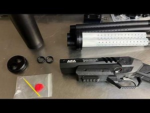 Installation of custom AEA Harpoon 72cal magnum suppressor kit by Texoma Precision Pellet VID231