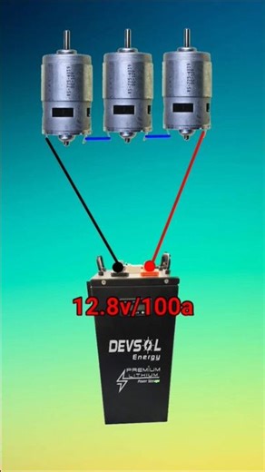 #electrical #shorts video || How to Connect 12V Motor in Series #diagram #shorts video || #subscribe
