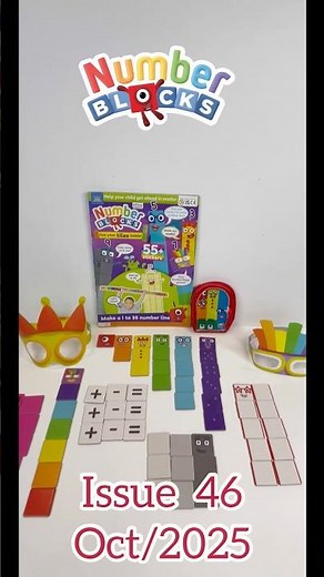 Numberblocks magazine, Issue 46, oct/2025, with number magic set 1️⃣2️⃣3️⃣4️⃣5️⃣