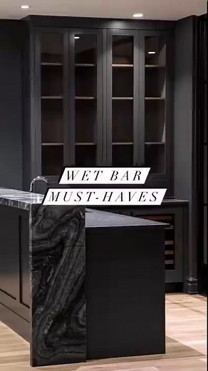 28K views · 16 reactions | A few wet bar must-haves... ▪️A raised bar for stools ▪️Fridge drawers with an ice maker ▪️Sink & dishwasher ▪️Wine fridge for the white & bubbly ▪️A wine room with ample storage #wetbar #basementdesign #blackroom #entertainment #customhome | Veranda Estate Homes Inc. | Facebook