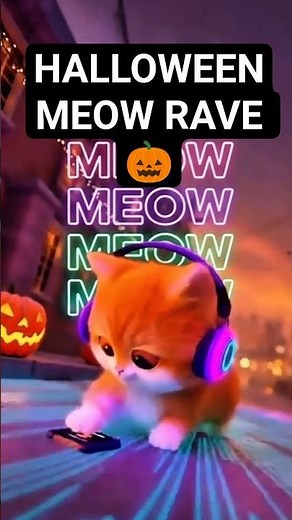 Cutest DJ Cat Halloween Dance Ever!🎃🐱