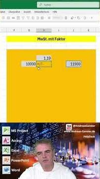 "The unexpected VAT trick: Why 1.19 changes everything" #excel #exceltips #excelhacks 1423 üx