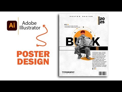 modern poster design in illustrator | typography illustrator tutorial