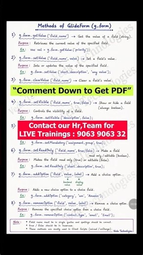 “Comment Down to Get PDF” #servicenowtutorial