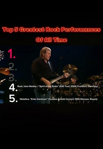 Top 5 Greatest Rock Performances Of All Time #rock #concert