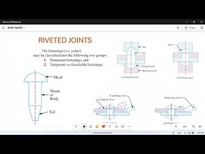 Riveted Joints: 01: Basic introduction to riveted joints