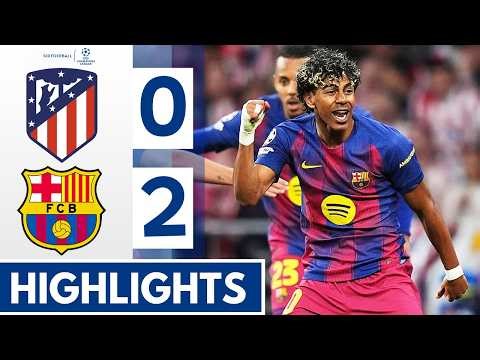 Atletico Madrid vs Barcelona 1-2 - Highlights & Goals - Ferran Torres & Lookman & Lamine Yamal Goal