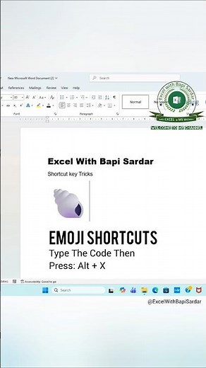 Learn amazing Emoji Shortcuts in Microsoft Word and type emojis instantly using shortcut keys! 😍⌨️