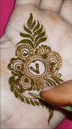 easyv mehndi design | v tatto | v design | how to make v | #mehndi #hennatattoodesign #henna