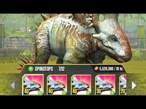 Spinotops Superhybrid Level 40 + All Evolutions | Jurassic World The Game