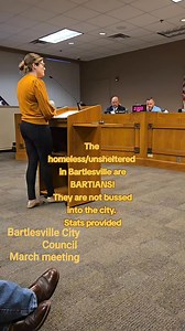 Bartlesville City Council Are the homeless bussed into the city? What is the difference between homeless and unhoused? Hear the answers. #bartlesville #Oklahoma #homelessness #bartlesvillecitycouncil | Washington County OK Democratic Party