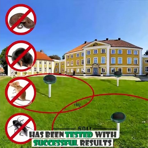Solar Power Ultrasonic Mole & Pest Repeller
