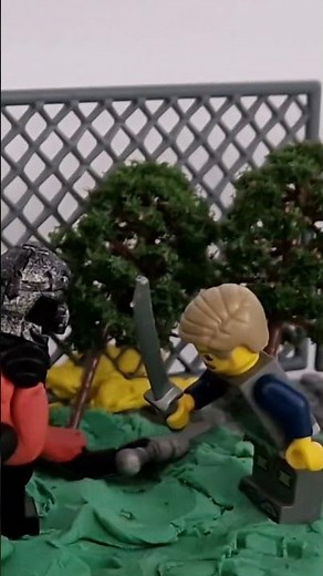 Monty Python - Black Knight Scene in Lego #lego #funny #shorts #montypython #fight