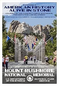Mount Rushmore National Park Poster - Original Artwork - 13" x 19" by Rob Decker - WPA Style