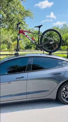 Rockbros suction cup Bike Rack on Tesla Model 3 or Y #amazonfinds #tesla #rockbros