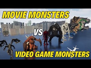 Ultimate Monster Showdown: Movie Monsters vs. Video Game Monsters | 3D animation size comparison