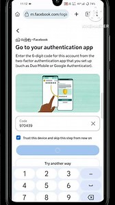 Go to your authentication app Facebook Two Fector Authentication Problem Fix