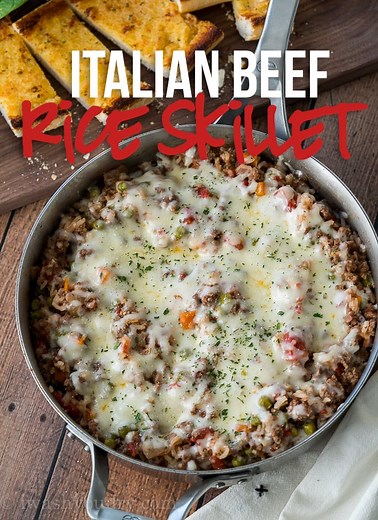 Italian Beef and Rice Skillet
