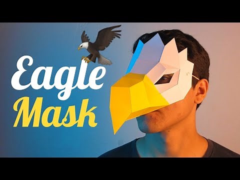 How to make an Eagle Mask using paper cardboard - DIY Costume in less than 5 Minutes!