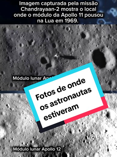 A sonda Chandrayaan-2, da Indian Space Research Organisation, capturou imagens de alta resolução do local onde ocorreu o histórico pouso da Apollo 11. As imagens mostram a área onde o módulo lunar permaneceu na superfície desde 1969, reforçando registros históricos da exploração espacial e demonstrando como diferentes missões continuam estudando os locais das primeiras visitas humanas à Lua. #curiosidades #Chandrayaan-2 #lua #apollo