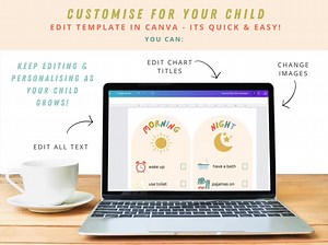Visual Schedule, Kids Routine Checklist, Chore Chart for Kids, Editable Routine, Checklist Printable, Morning and Night, Toddler Chore Chart - Etsy