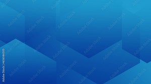 Blue gradient abstract technology background with minimal hexagon shapes. Loop animation