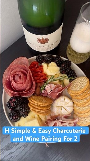 Simple step-by-step charcuterie board and wine pairing for two🍷🧀