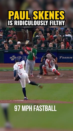 Paul Skenes, 94mph Splinker and 97mph Fastball, Individual Pitches + Overlay