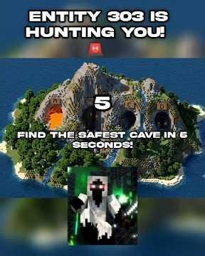 🔥 Find the Safest Cave in 5 Seconds! #minecraft #entity303