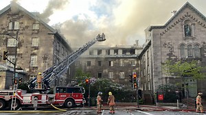 Historic Bon-Pasteur monastery in downtown Montreal catches fire | CBC News