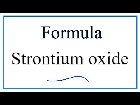 How to Write the Formula for Strontium oxide