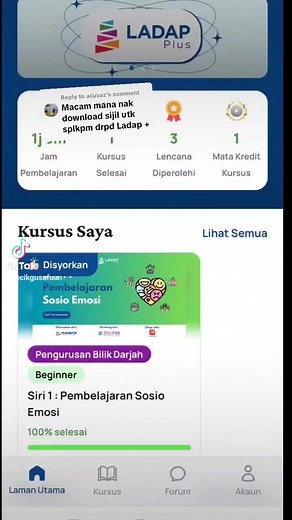 Cara download sijil kursus LADAP Plus #cikgusafuan | Mohamad Safuan Rozak
