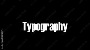 Typography in different style fonts change on screen animation